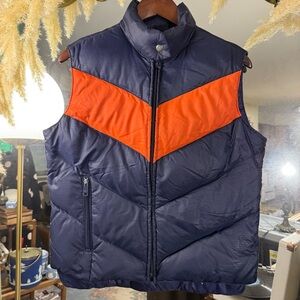 Mountain Goat by White Stage Down Filled Navy and Orange Men’s Puffer Vest